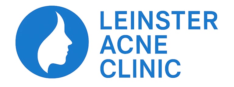 Leinster Acne Clinic logo with blue circular profile icon and text